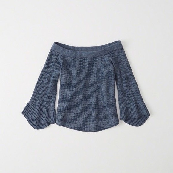 Abercrombie & Fitch Sweaters - A&F off-shoulder flare sleeve sweater